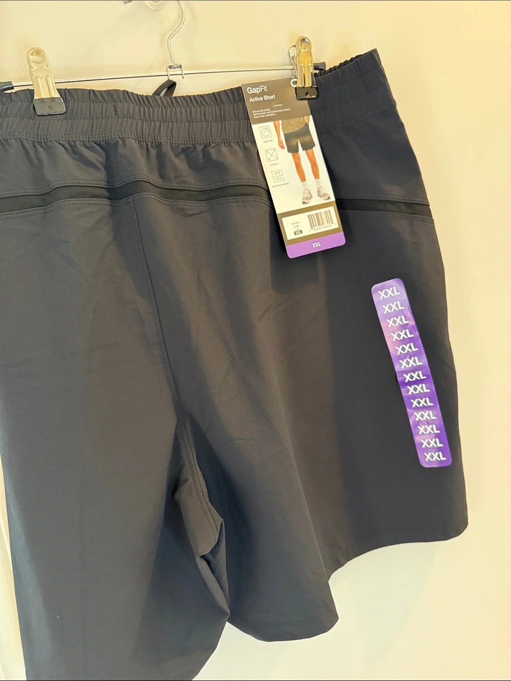 GAP Men's Black Athletic Shorts with Elastic Waist xxl